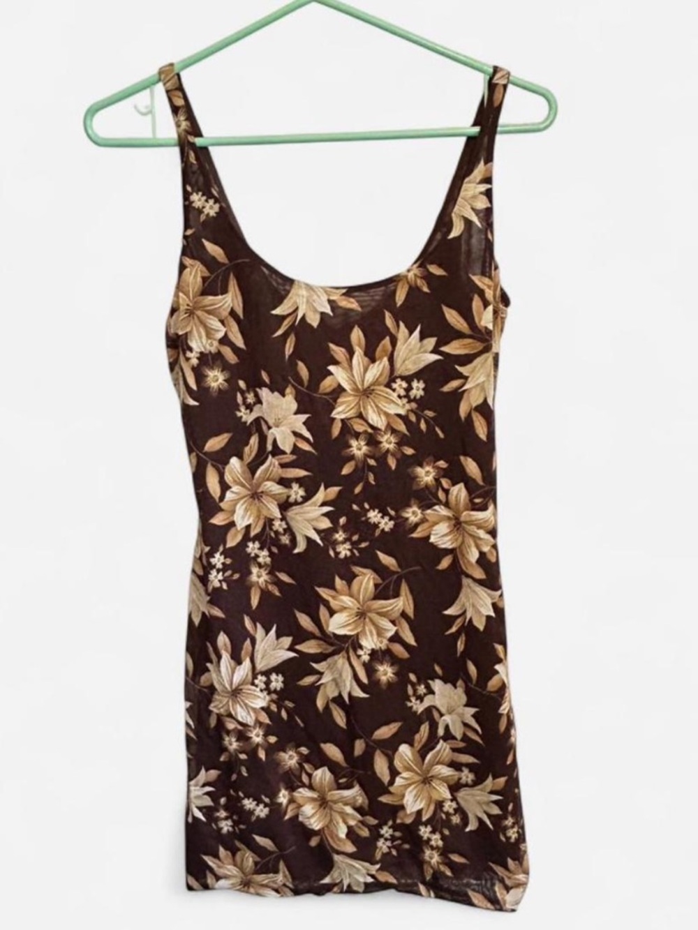 Victoria's Secret brown floral mesh dress Size S
